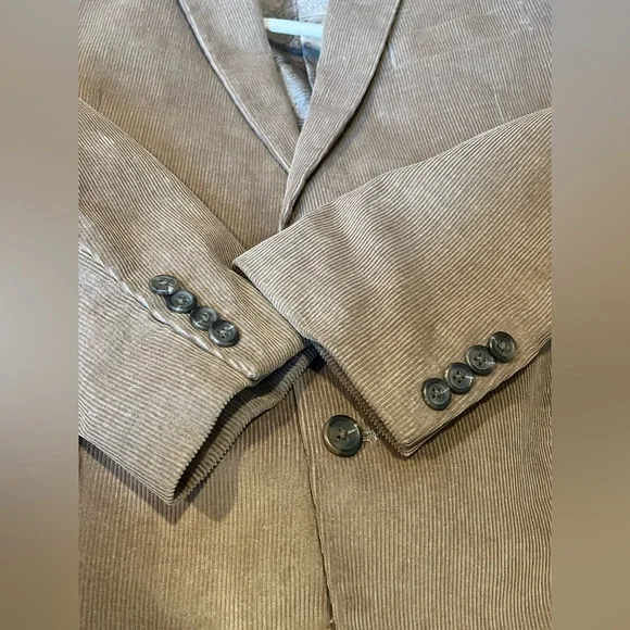 CHAPS Camel Corduroy Blazer | Ralph Lauren Western Chic | Boyfriend Fit | 42R - Picture 6 of 7